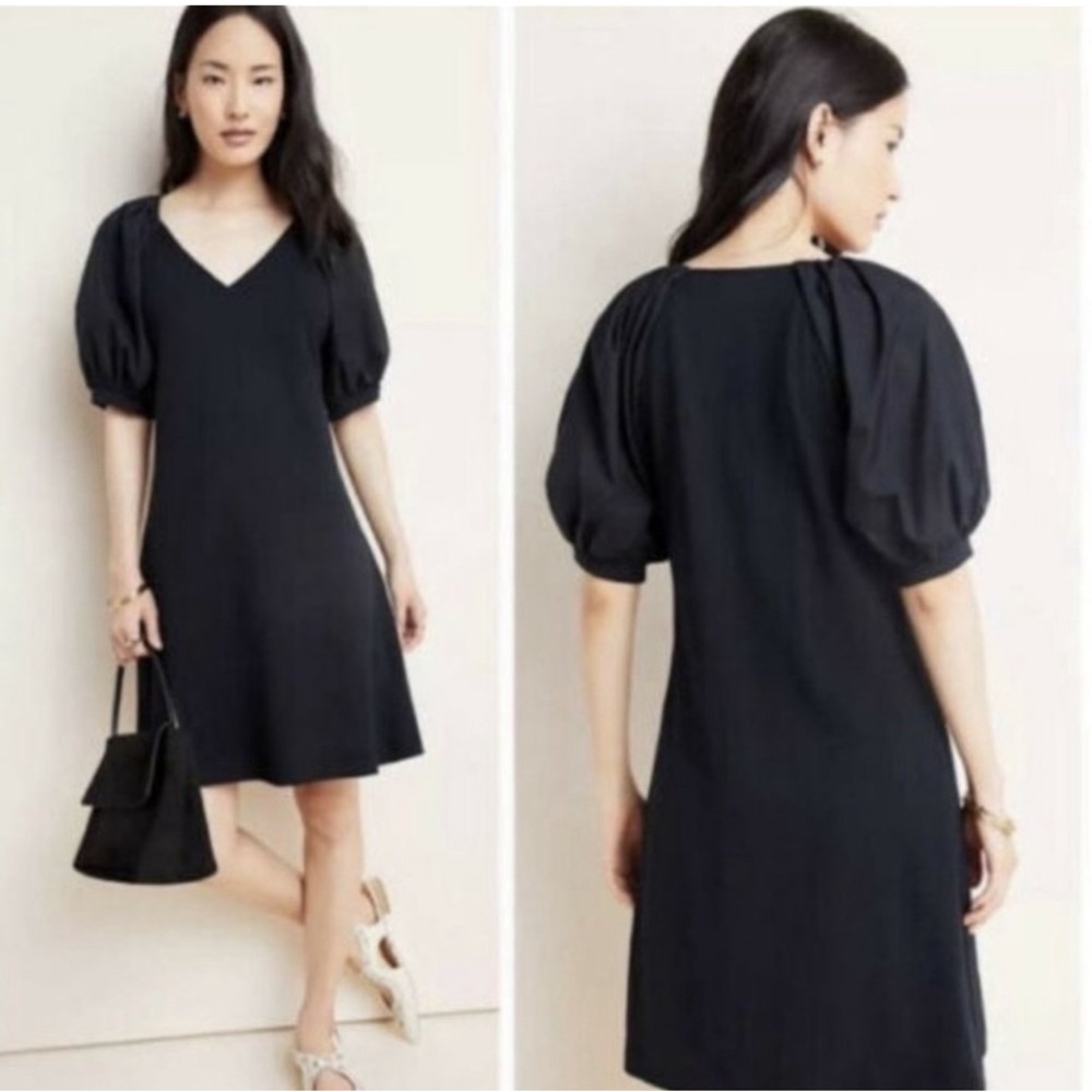 Anthropologie Annika puff sleeve mini dress